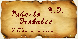 Mahailo Drakulić vizit kartica